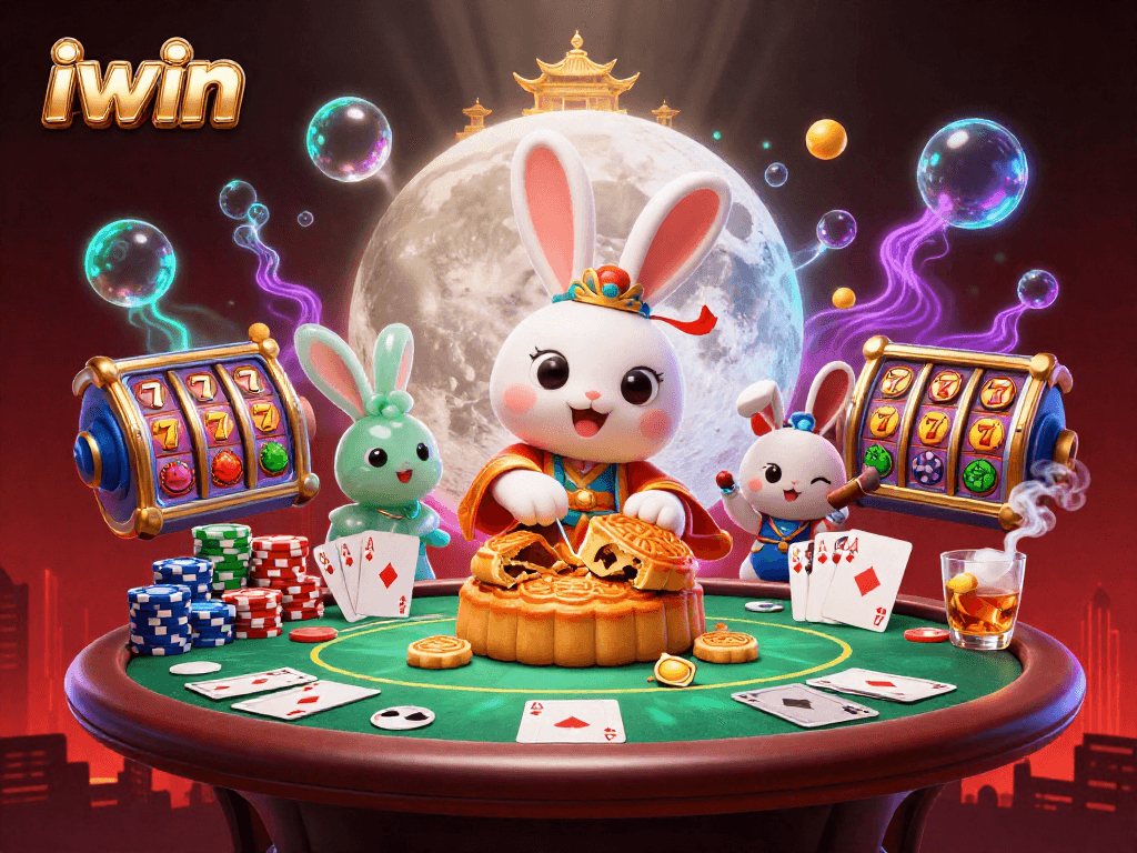 iwin showcases a vibrant 3D illustration of luck and strategy in a casino atmosphere with enchanting characters and elements