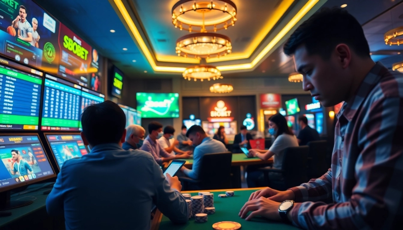 Exciting online betting scene at sbobet.dance with vibrant gaming interactions.