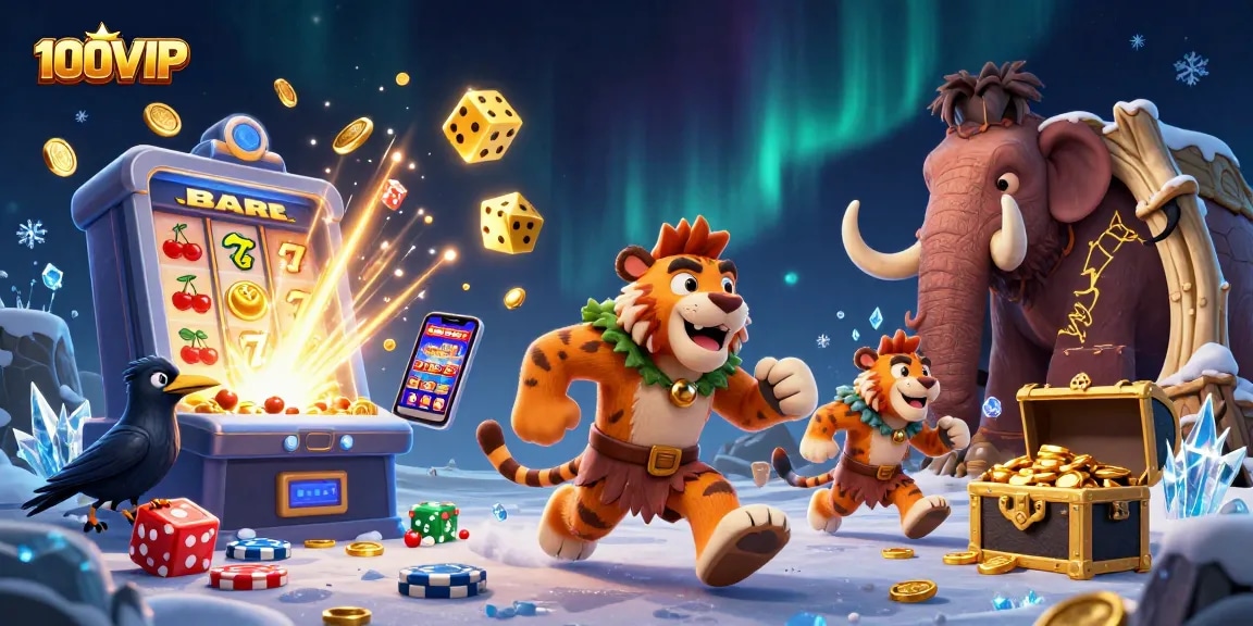 Experience the excitement of 100VIP with lively characters and thrilling casino action!
