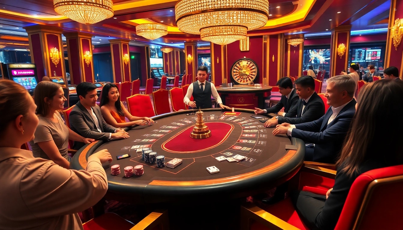 Experience the thrill of casino gaming at MM88 report with vibrant poker tables and exciting bets.