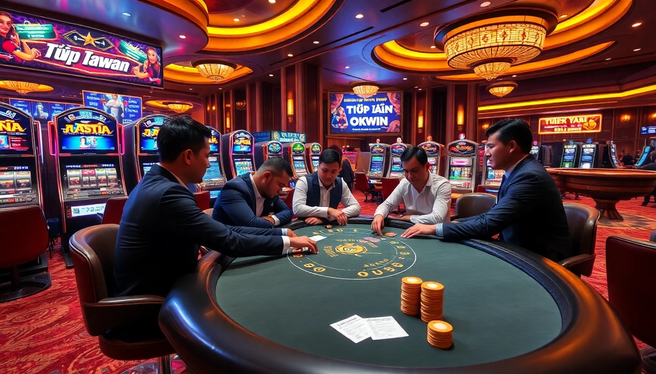 Tập đoàn okwin engaging players in an exciting casino environment with thrilling games.