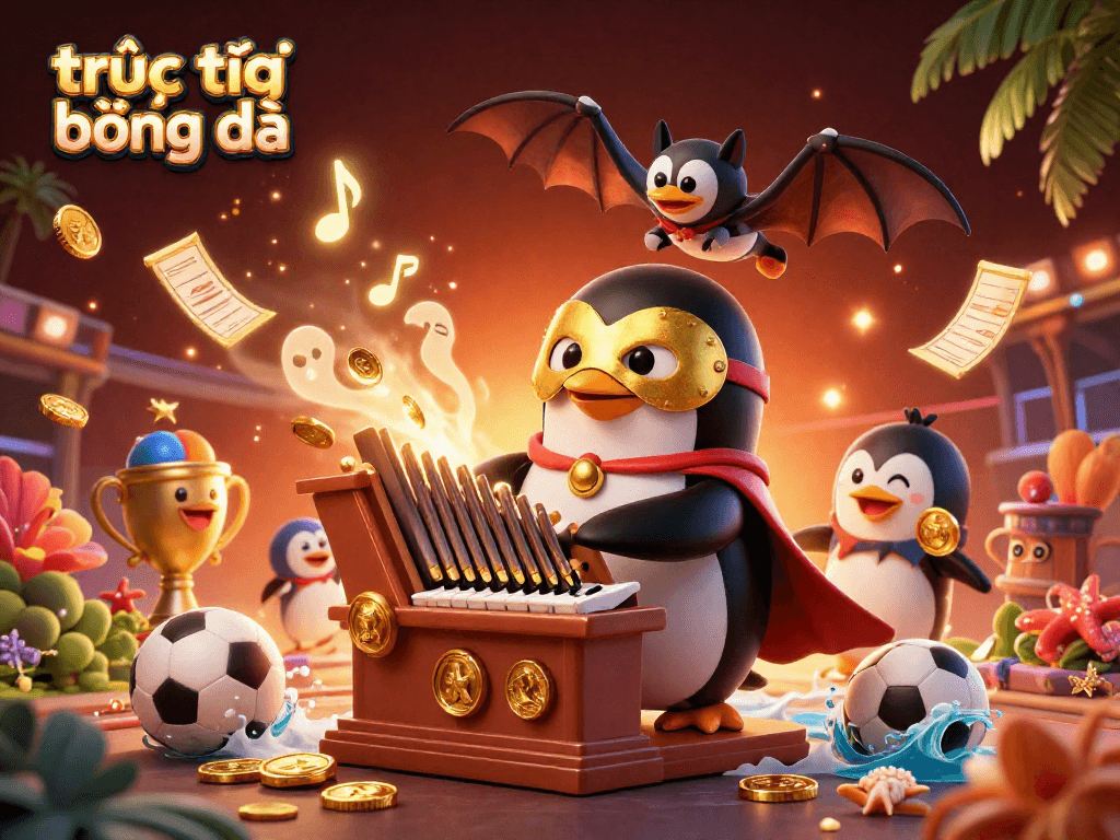 Experience trực tiếp bóng đá with dynamic sports betting scenes featuring animated characters and vibrant game elements.