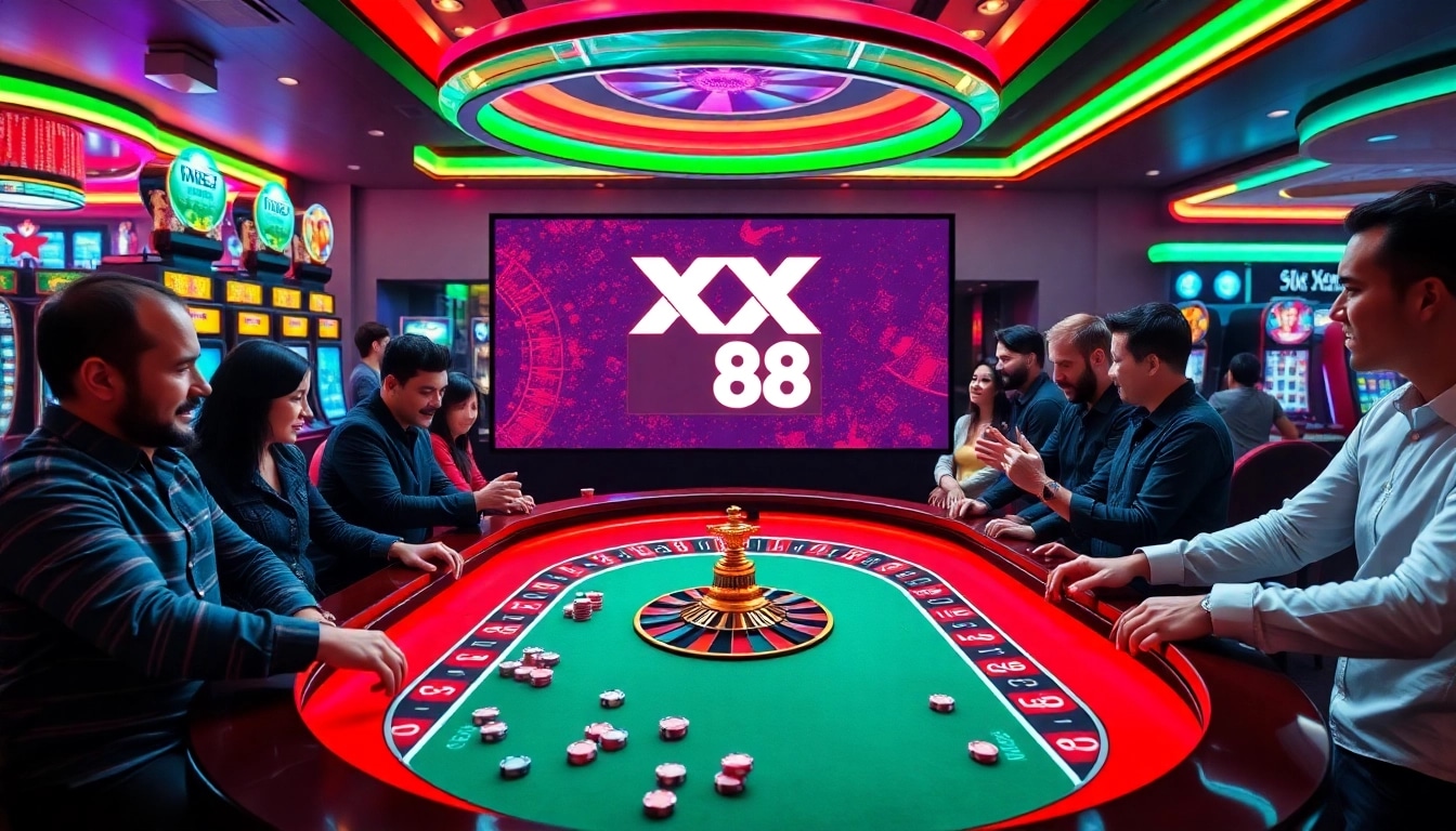 Experience the thrill at XX 88 casino, where players enjoy intense games at the roulette table.