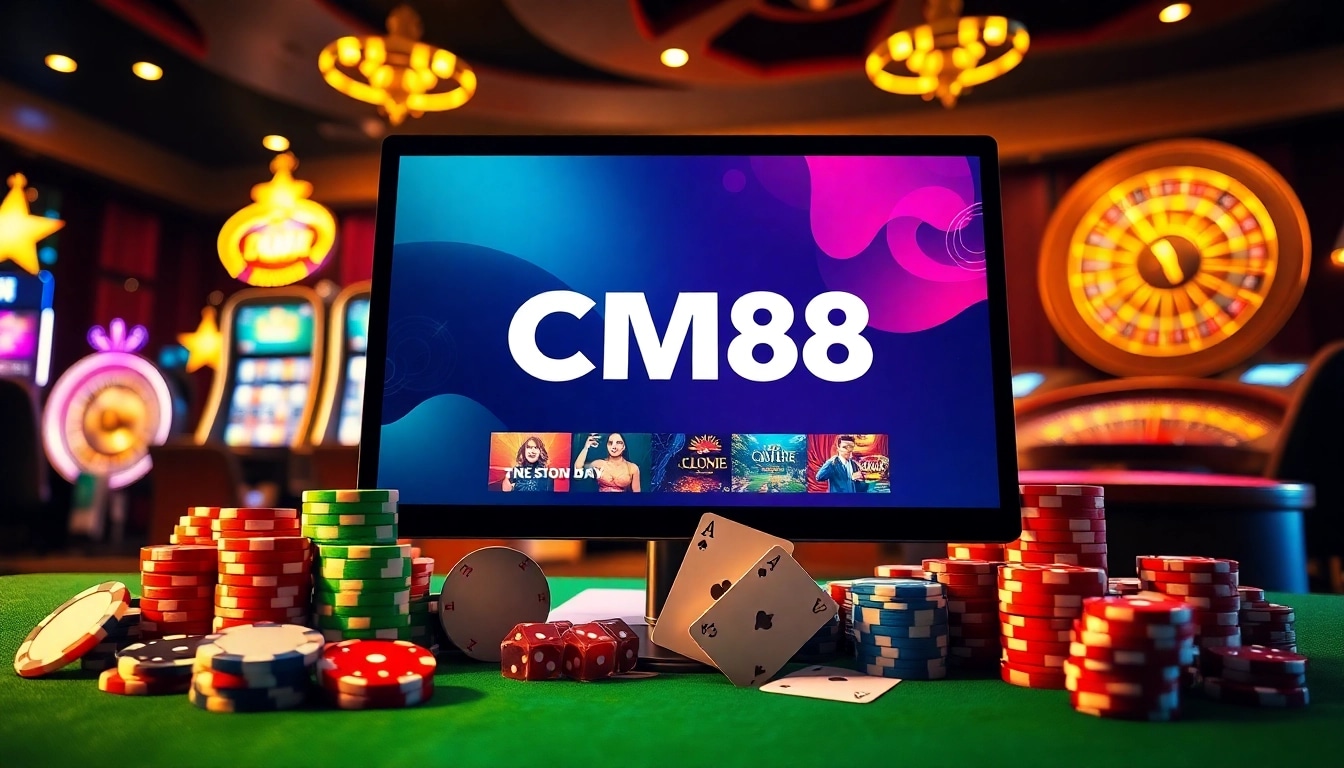 Experience thrilling gameplay at CM88 with vibrant casino elements on display.