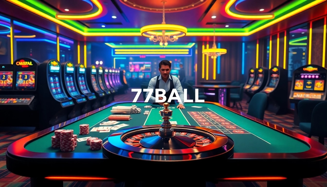 Experience the thrill of 77BALL with vibrant casino games and betting action.
