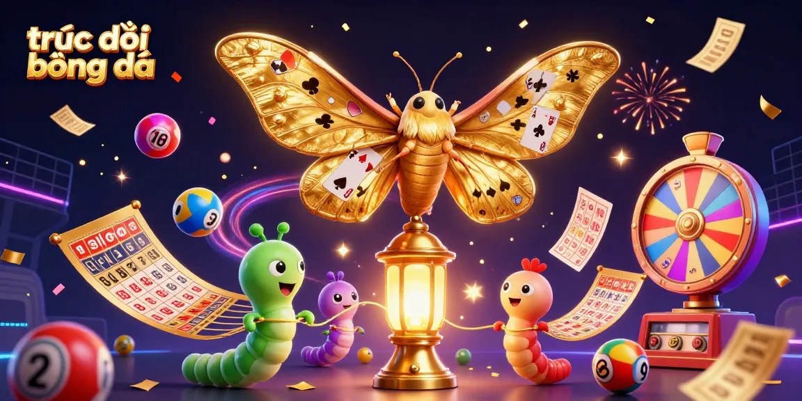 Bet on trực tiếp bóng đá as golden moths and lottery elements enhance your betting experience.