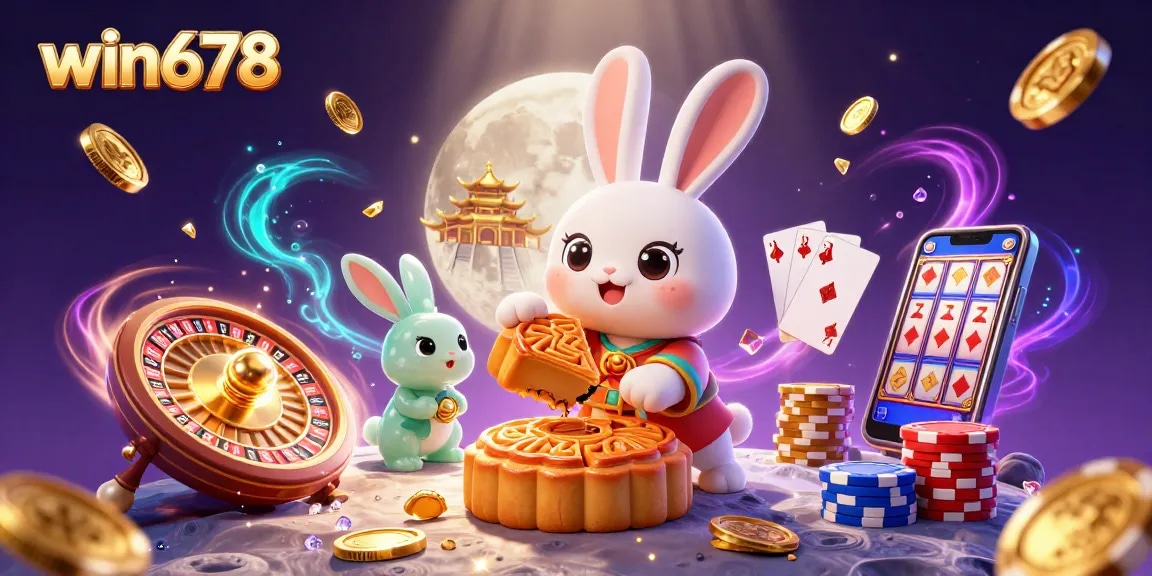 Experience win678 with vibrant casino action featuring moon rabbits and rich 3D elements.