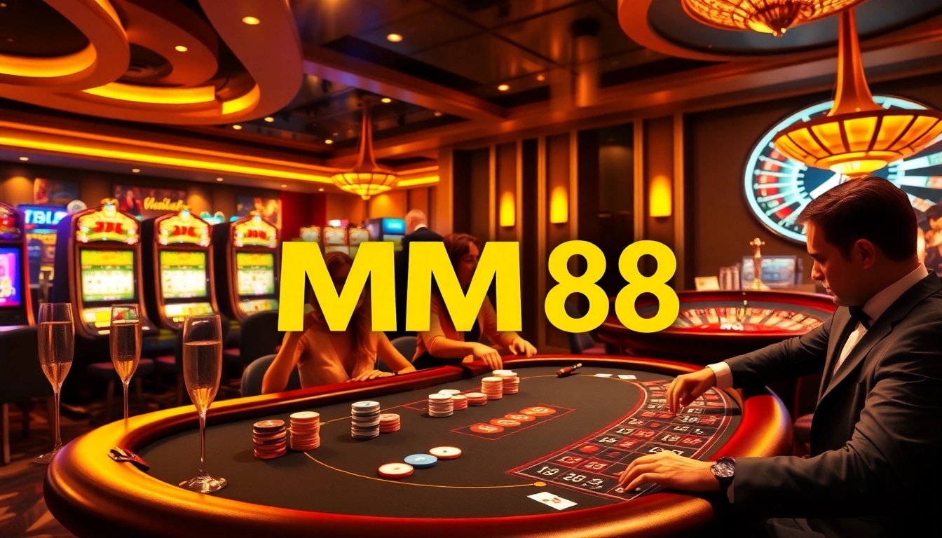 Experience the thrill of gambling at MM 88 Casino with vibrant tables and exciting games.