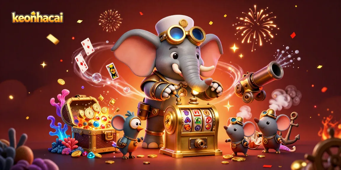 Spin the keonhacai slot machine in a vibrant, dynamic 3D casino scene filled with excitement.