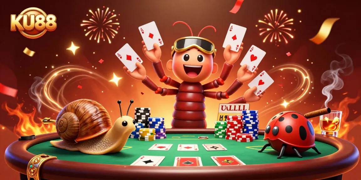 Join the excitement at KU88 with vibrant cartoon characters and casino elements!