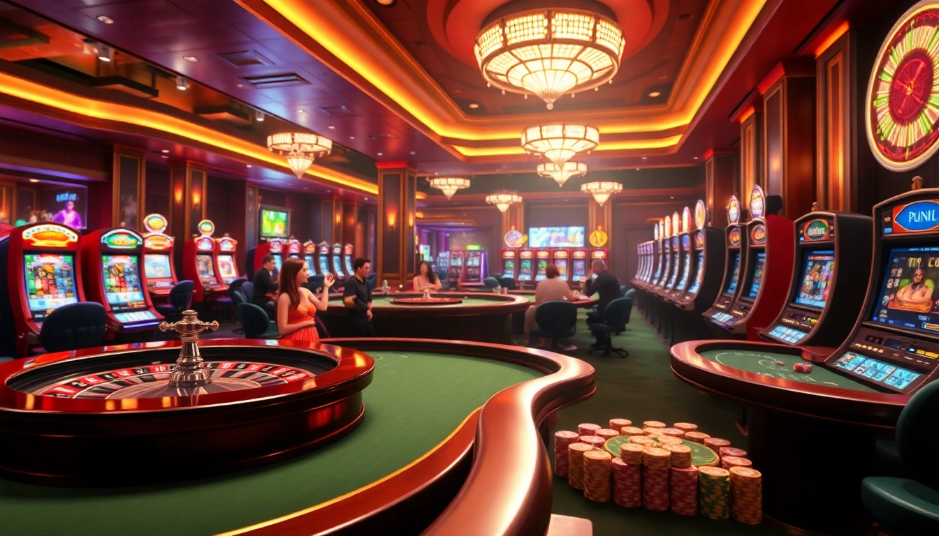 Experience thrilling gameplay in a vibrant 3D animation of an immersive casino setting.