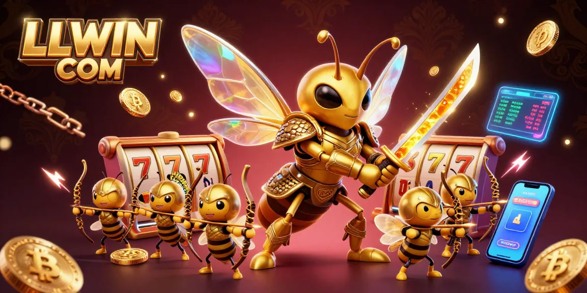 Engage in thrilling slot games at LLWIN COM, featuring dynamic characters and shimmering casino elements.
