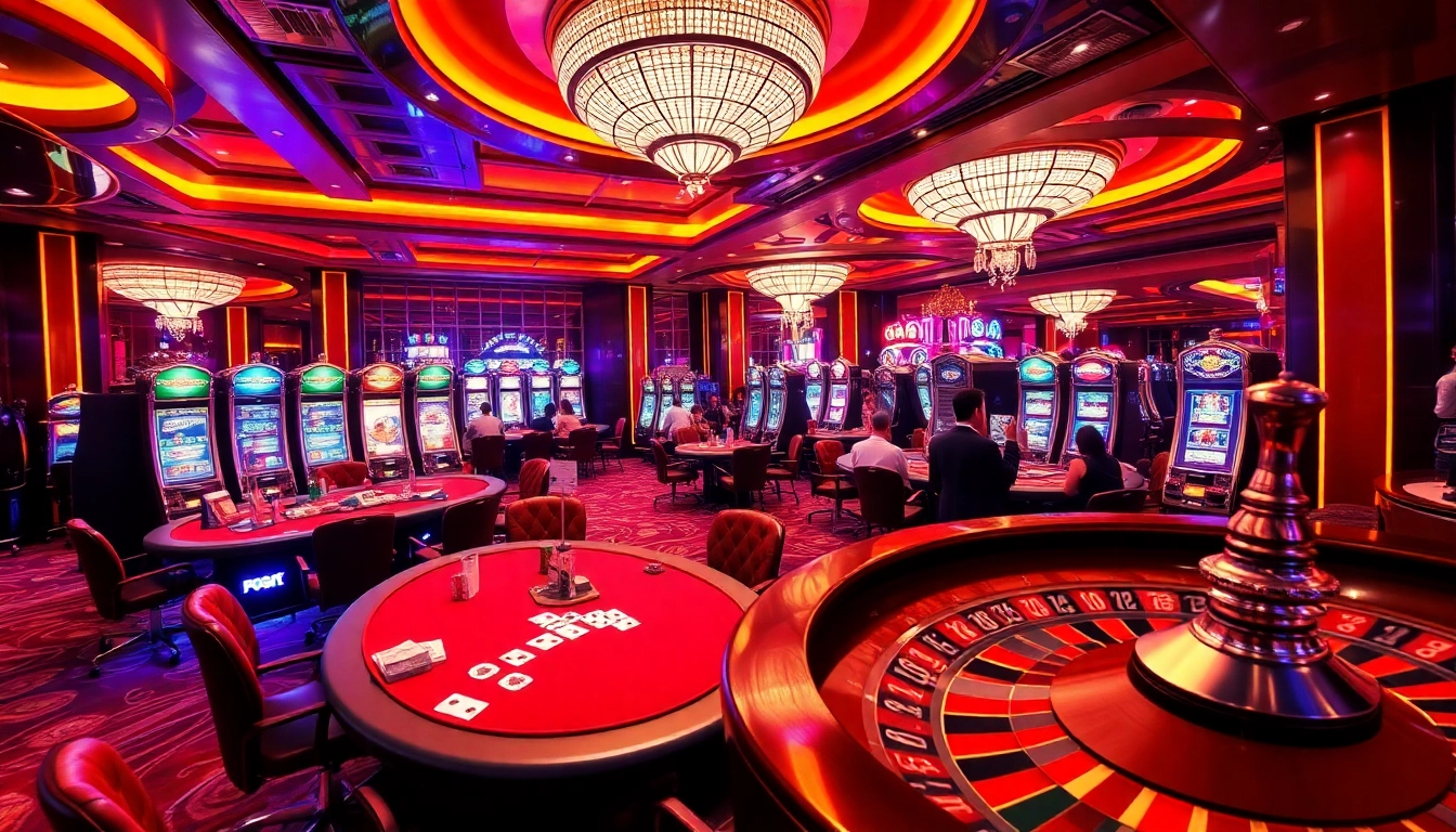 Experience thrilling gameplay at 69vn com featuring vibrant casino elements and engaging poker tables.