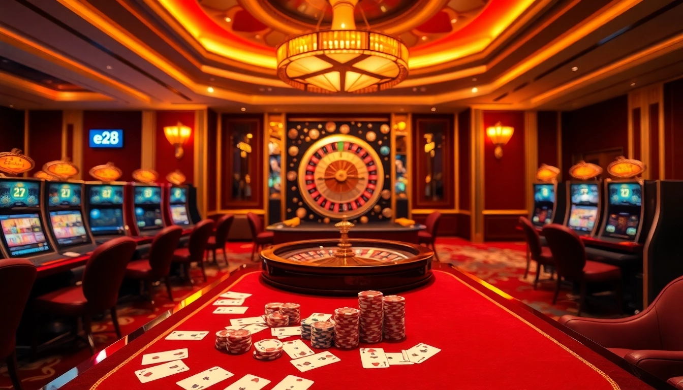 Experience luxury at e28 malaysia with a professional casino setup featuring vibrant games and betting action.