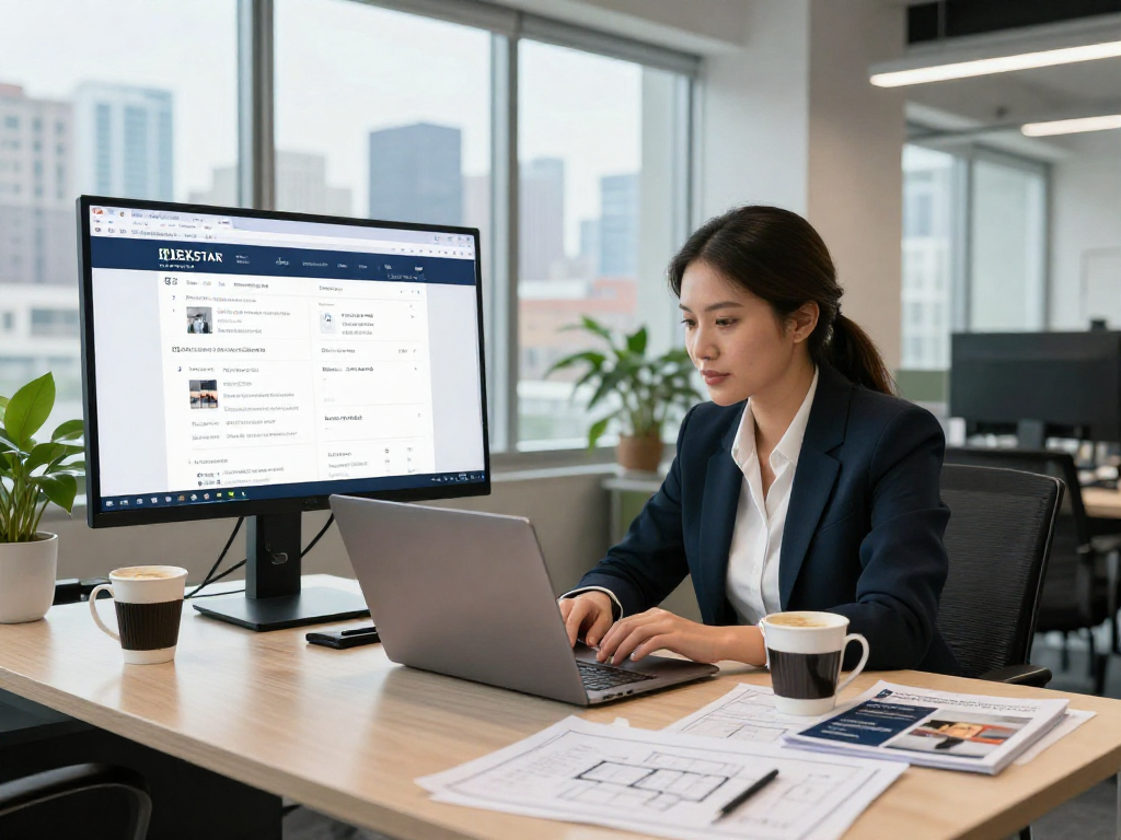 IDXSTAR platform enhancing client interactions in a modern real estate office.