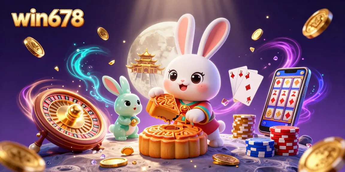 Experience win678 with vibrant casino action featuring moon rabbits and rich 3D elements.