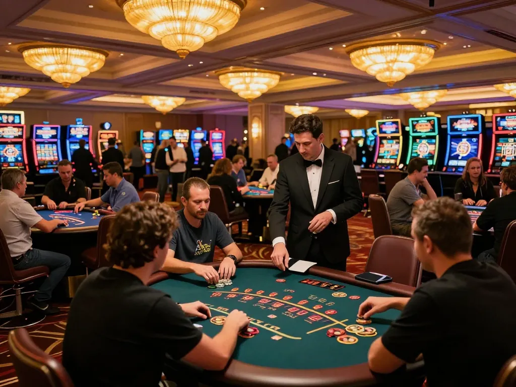 Players engaging at an upscale casino table, highlighting nhà cái uy tín for exciting gambling experiences