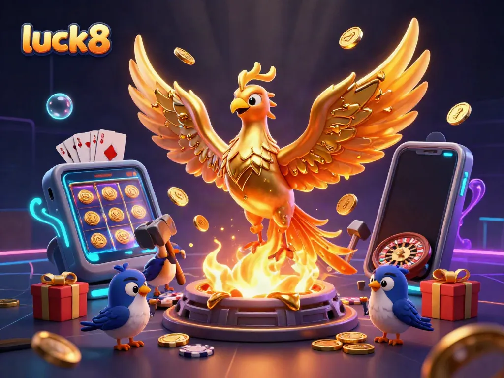 Win big with luck8 in this immersive casino scene featuring epic gaming elements.