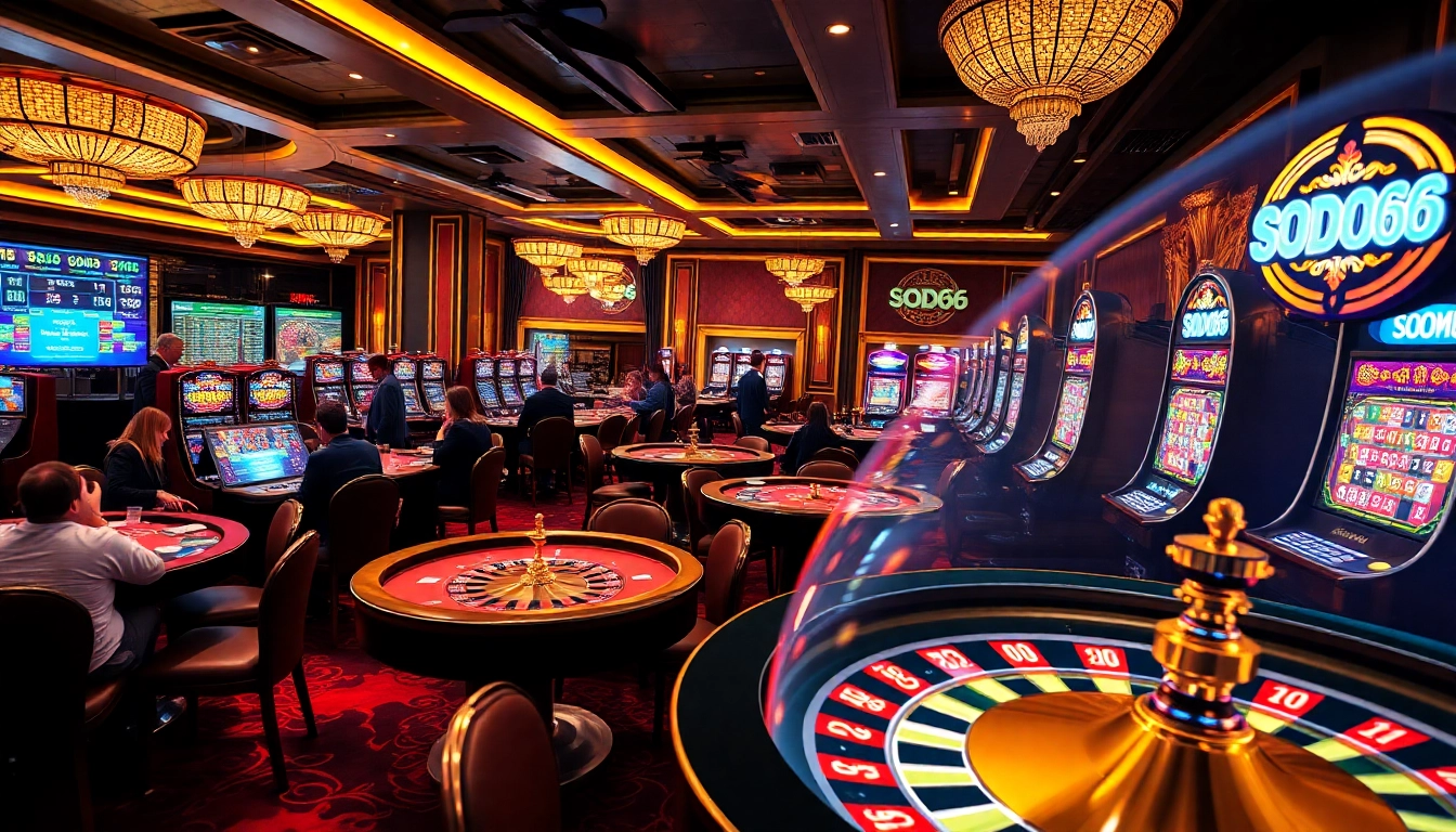 SODO66 players winning big at a vibrant casino table with engaging games.