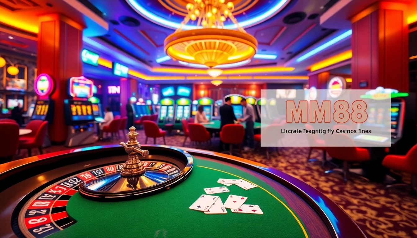 Experience the excitement of online gambling at https://1mm888.com/ with vibrant casino visuals.