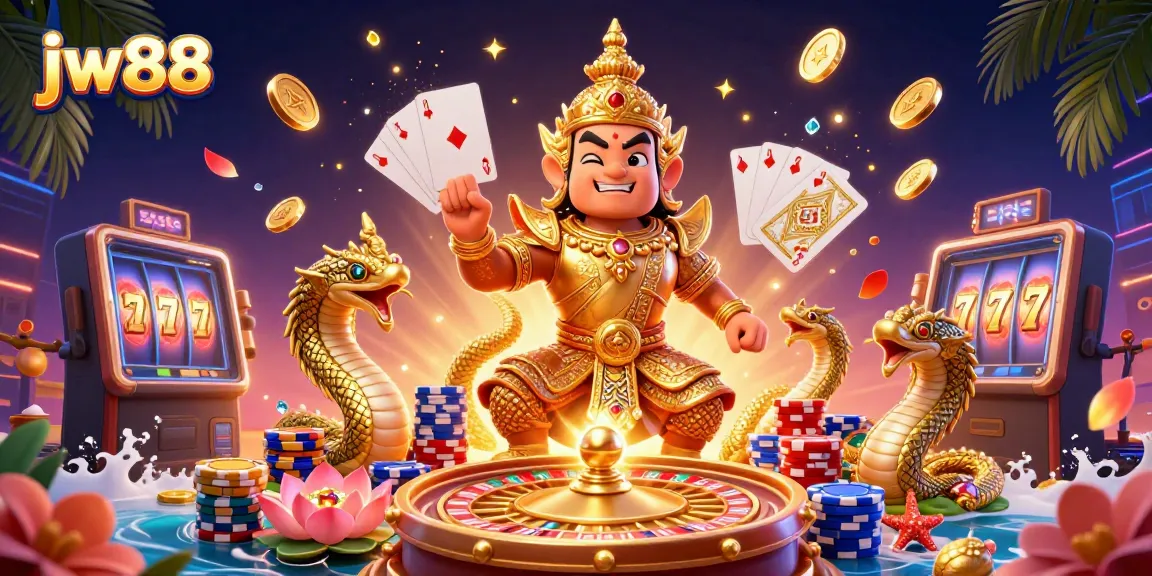 Experience thrilling gameplay at JW88 with dynamic casino characters and dazzling elements.