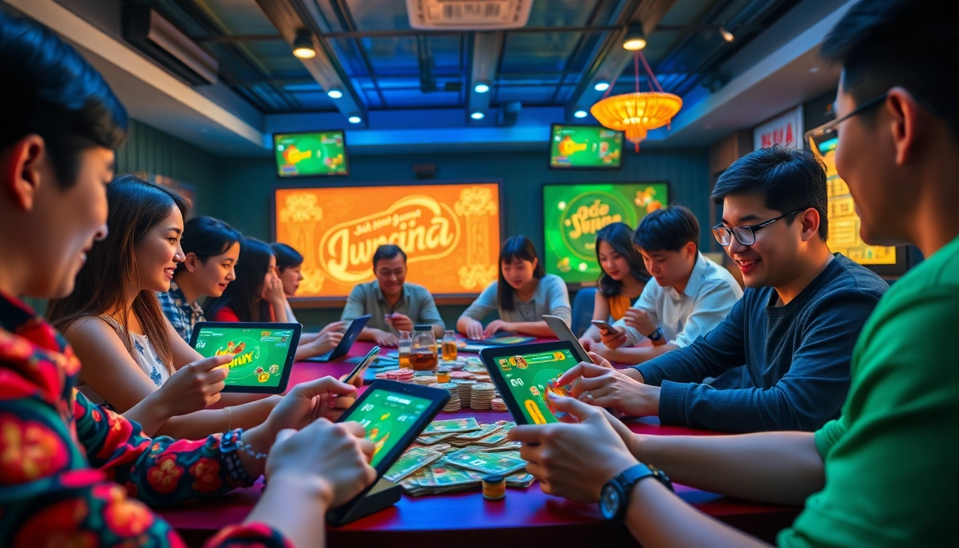 Engaging gameplay at topgamebaidoithuong.mx, showcasing players enjoying card games and potential winnings.