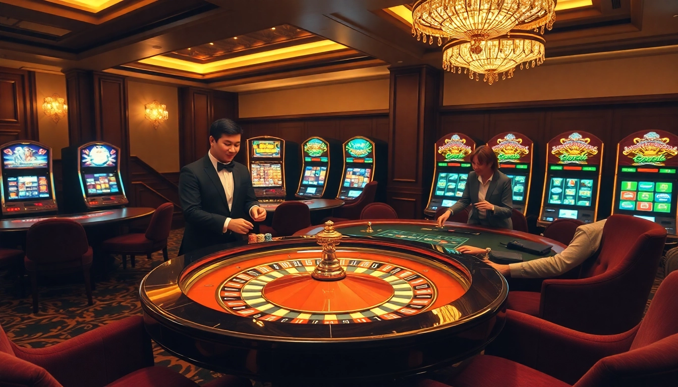 Experience excitement at https://8kbet8.asia/ with thrilling casino games and vibrant lights.