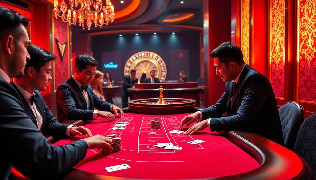Experience winning moments at HZ88, a thrilling baccarat scene with players in action.