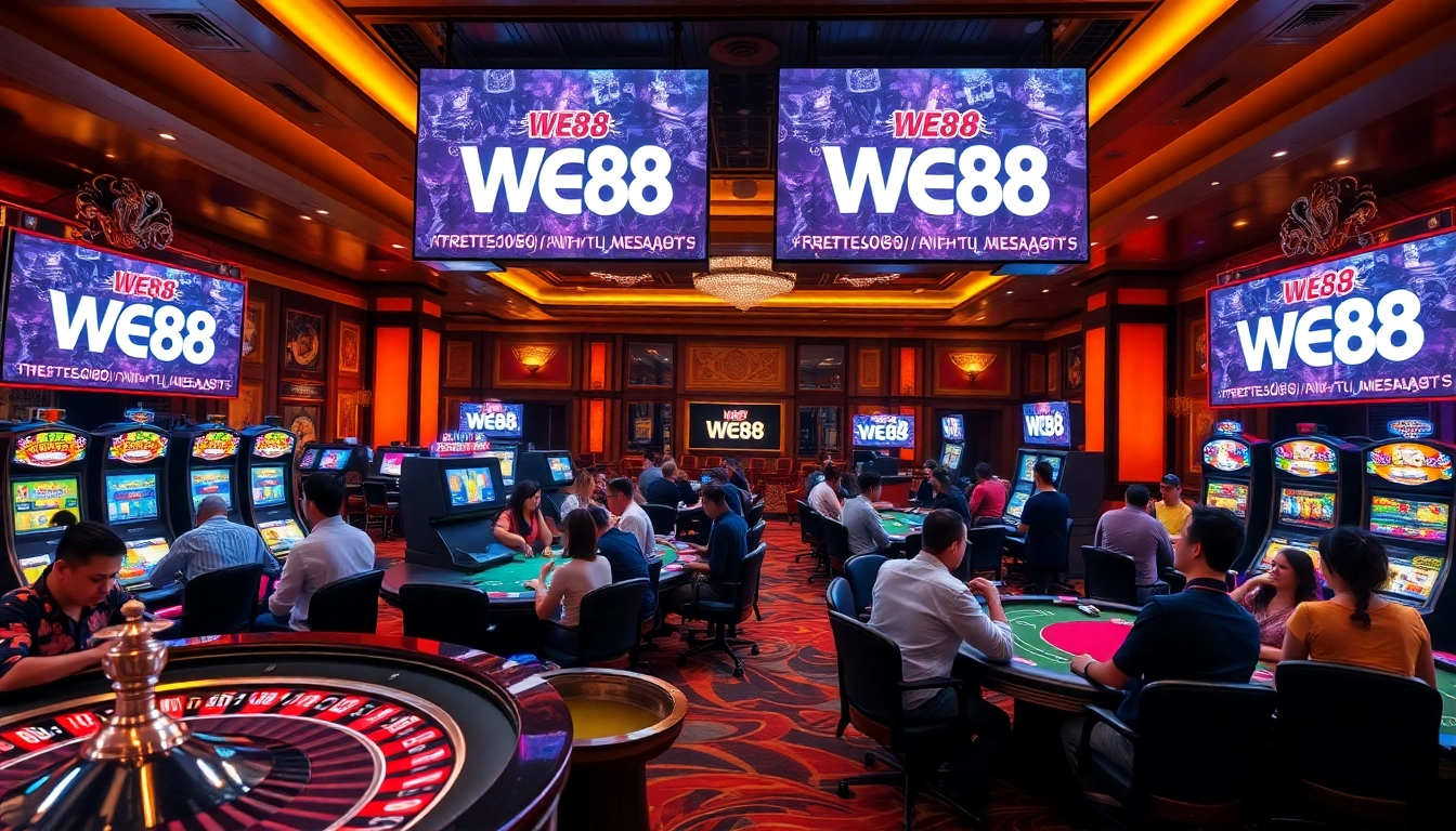 Experience high-stakes excitement at WE88 with vibrant casino tables and dynamic gaming action.