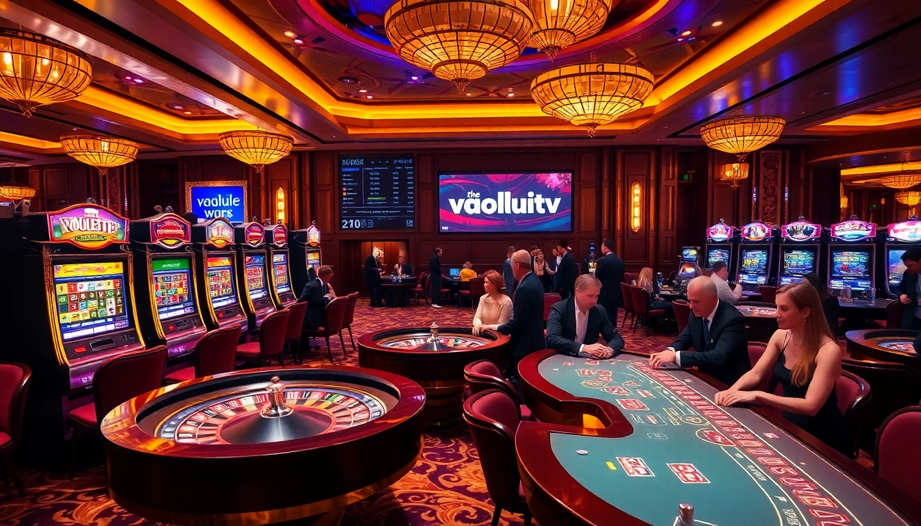 Experience high-stakes gambling at vaoluoitv in a luxurious casino environment.