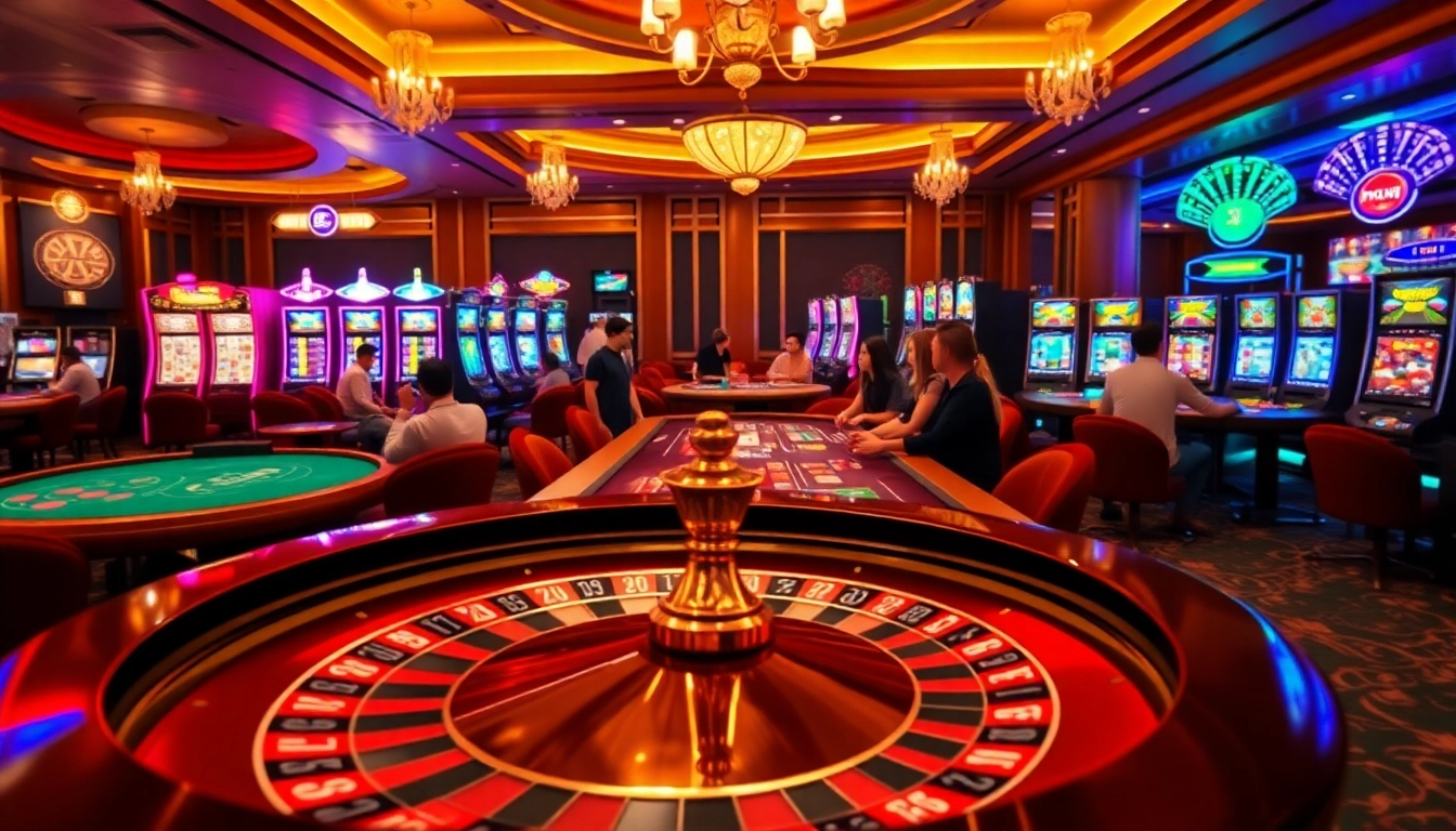 Players celebrating wins at 11uu casino, featuring vibrant gaming tables and slot machines.