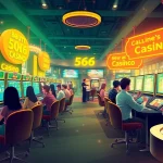 Experience the excitement of online gambling at https://566.beauty/ with a vibrant virtual casino scene.