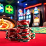 Experience thrilling moments at bong88.casa with poker chips and vibrant casino tables.