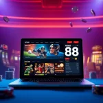 Dynamic online gambling experience at new88go.com featuring diverse betting options and a thrilling atmosphere.