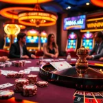 Experience thrilling moments at mb66.ski with players winning at an upscale casino table.