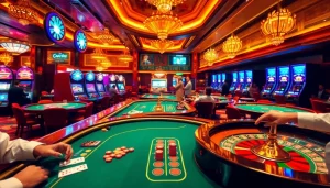 Experience the excitement of s666hn.com with players enjoying thrilling casino games on a lively casino floor.