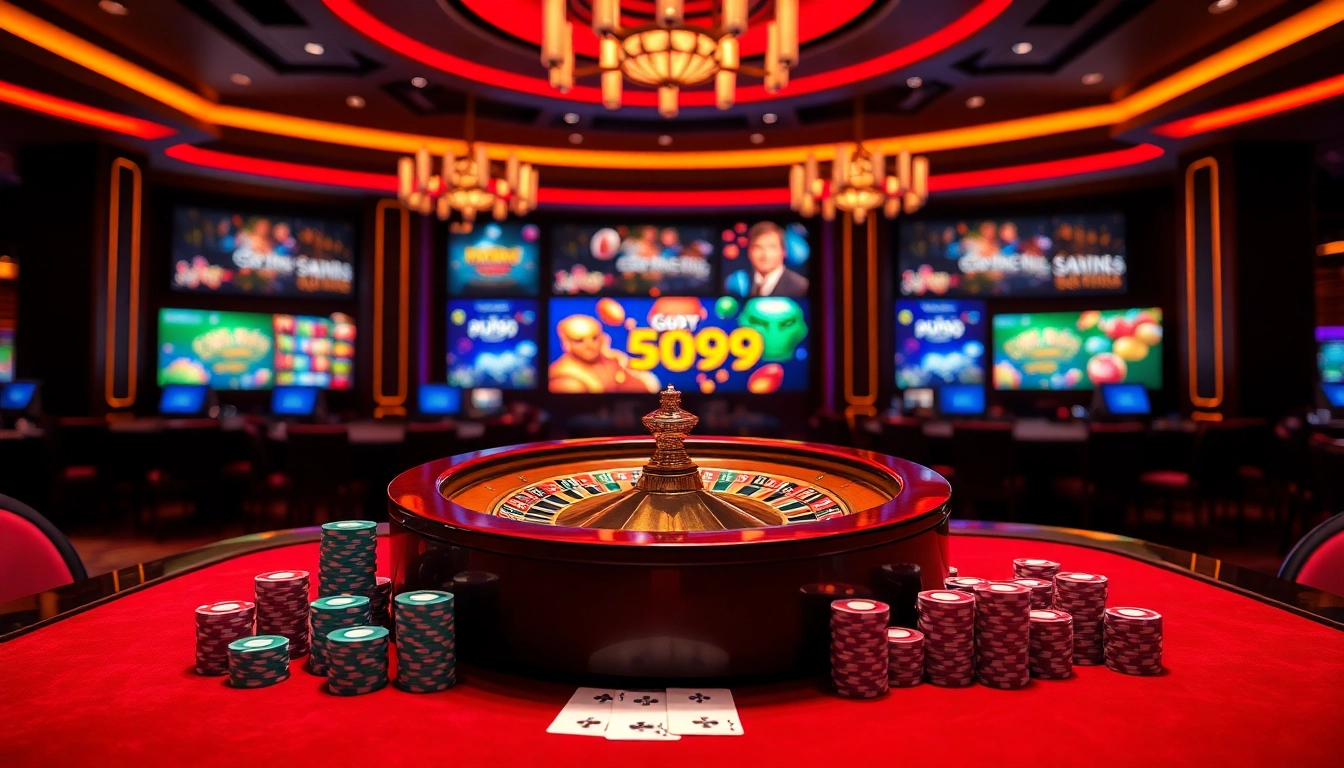 Experience thrilling go99 gaming at a luxurious online casino with roulette and poker.
