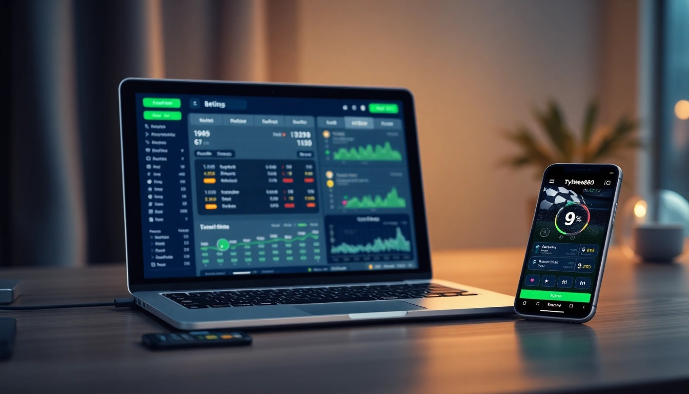 Illustration of the tylelekeo888 online betting platform featuring modern UI and football-themed elements.