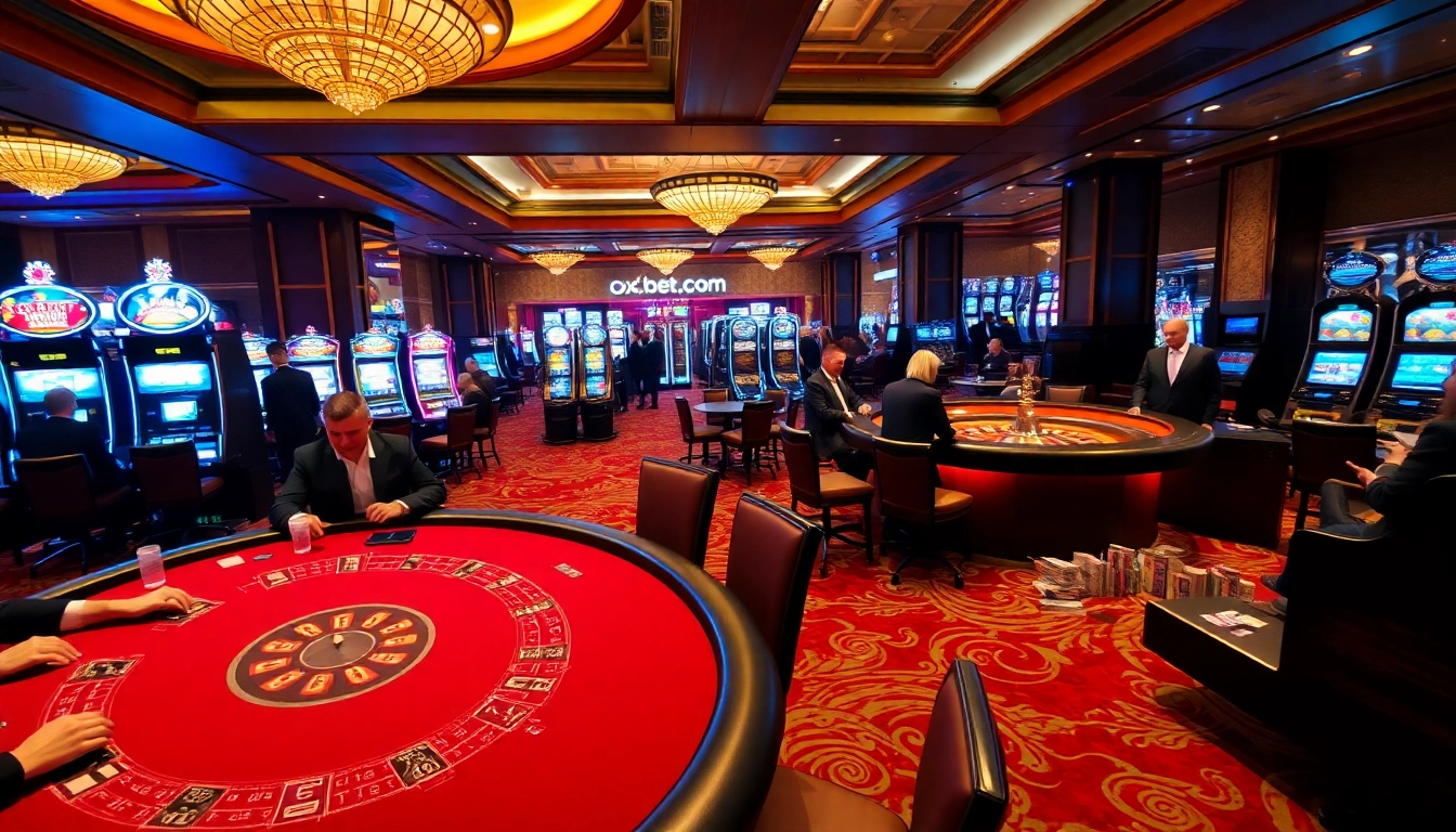 Experience top thrills at oxbet7.com with exciting poker and roulette games in a luxurious casino setting.