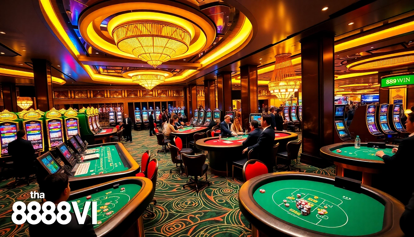 Experience the electrifying atmosphere of 888VI’s online casino with exciting games and vibrant decor.