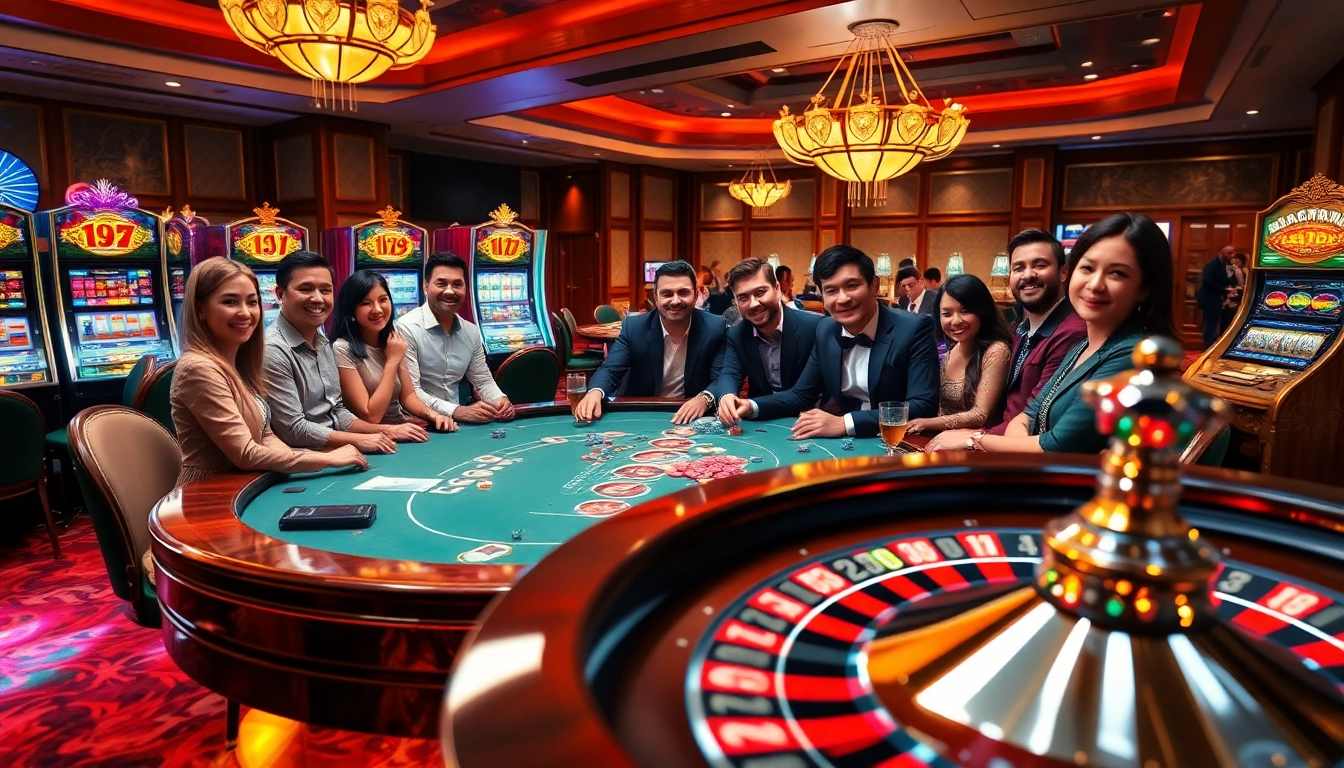 Exciting casino experience featuring players at a poker table inspired by https://bem88.com.
