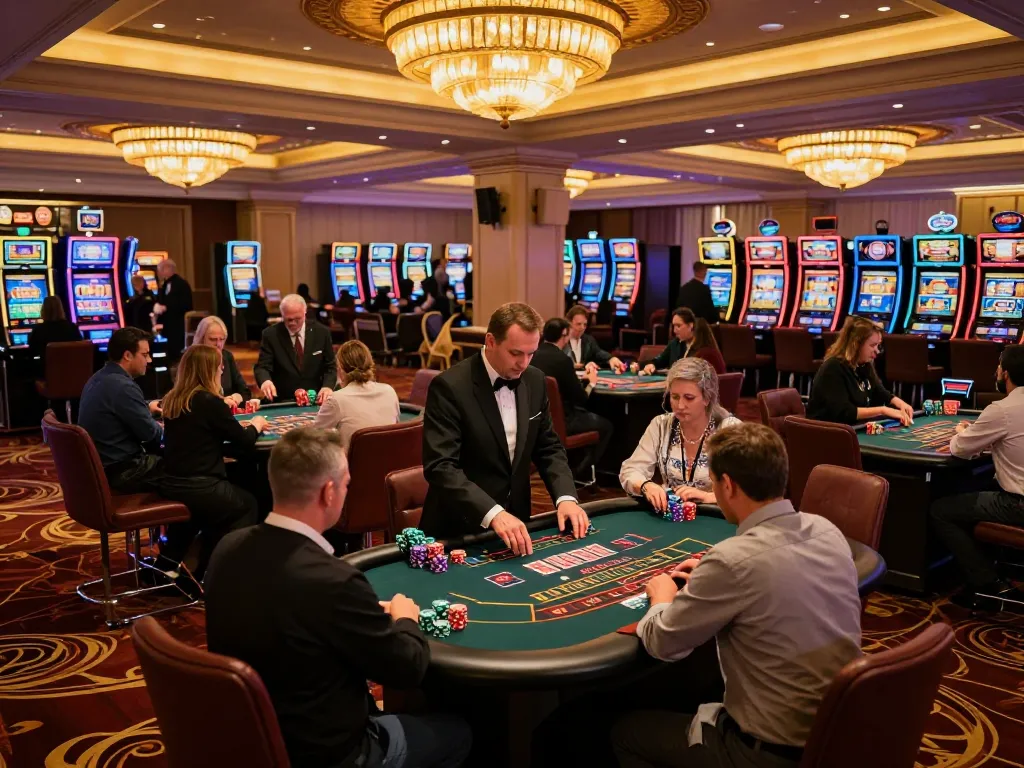 Players engaging at RR88 casino tables, enjoying strategic gameplay and vibrant atmosphere