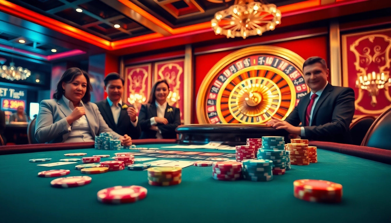 Experience the thrill of high-stakes gambling at RR888 casino, featuring vibrant poker games and roulette.