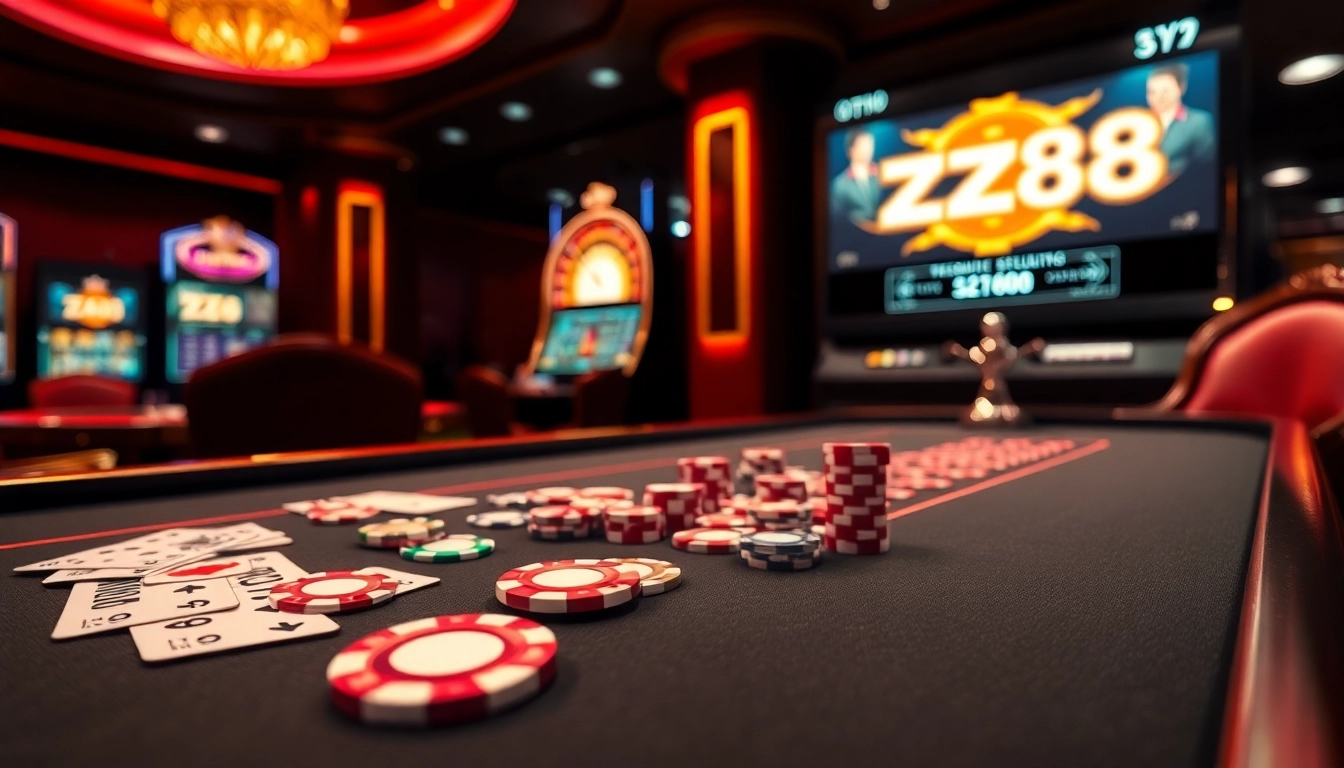 Experience thrilling online gaming at https://zx88.live/ with a vibrant casino table scene.