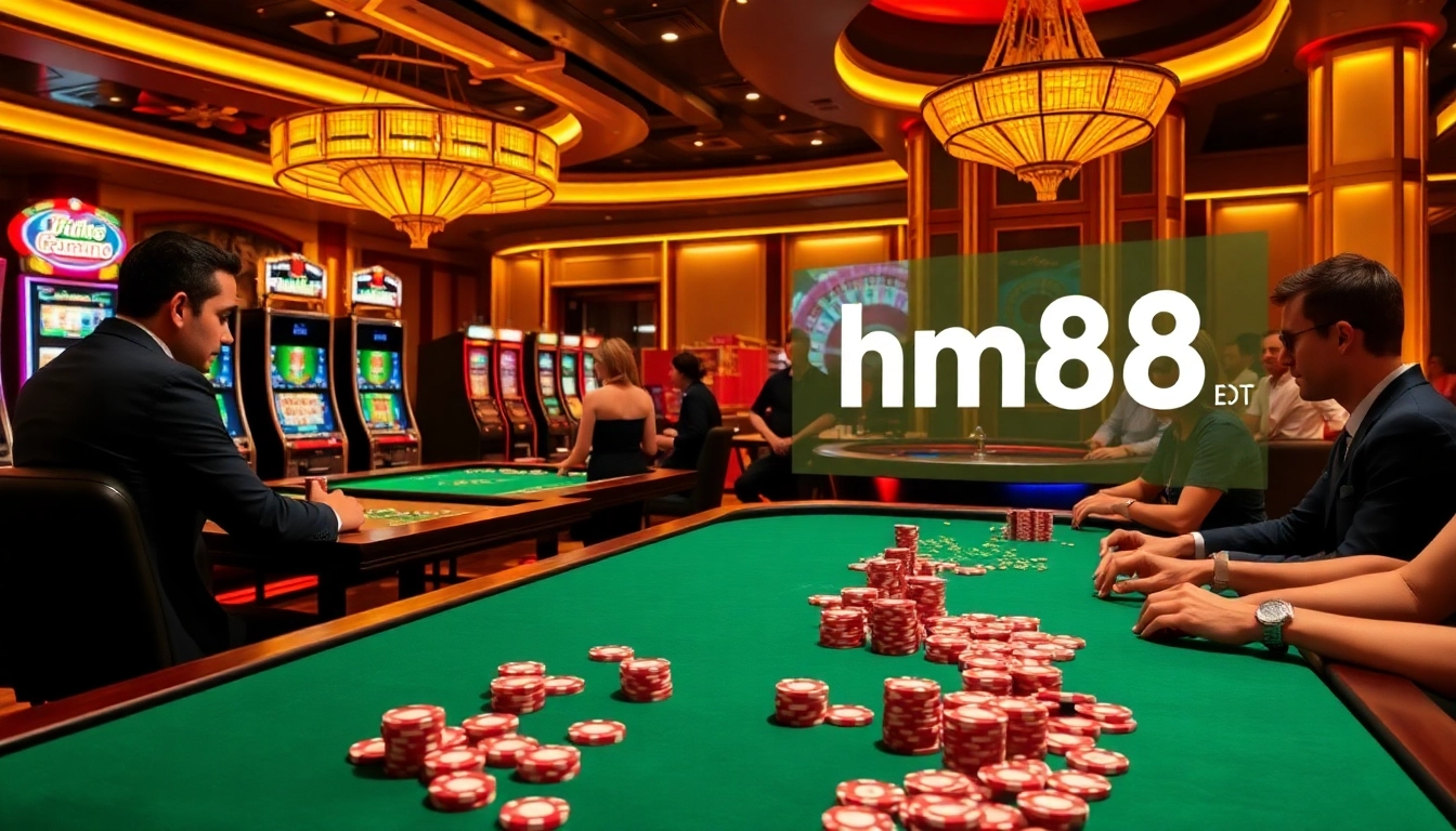 Experience thrilling gameplay with hm88 among luxurious casino games and vibrant slot machines.
