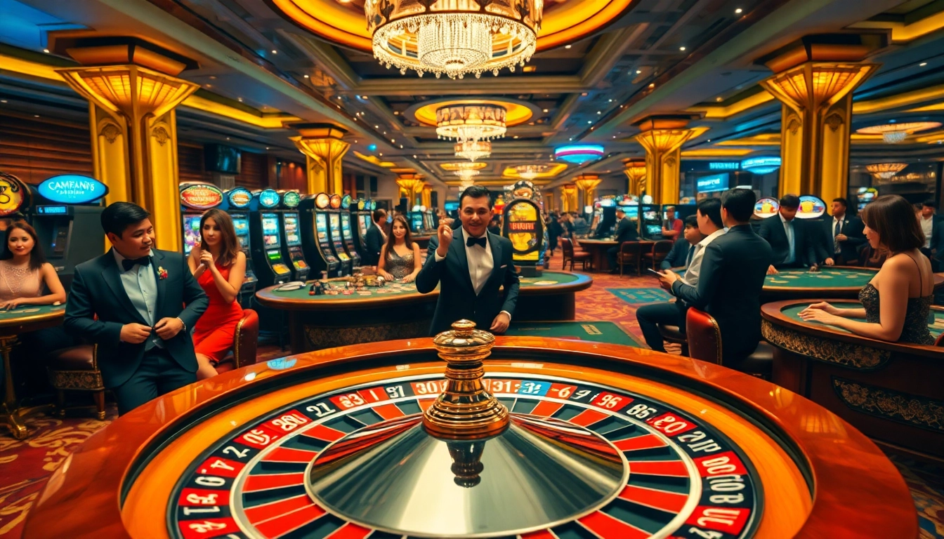Experience the excitement of winning with Luckywin at http://luckywinn.cn.com/ - a vibrant casino scene showcasing engaging games.