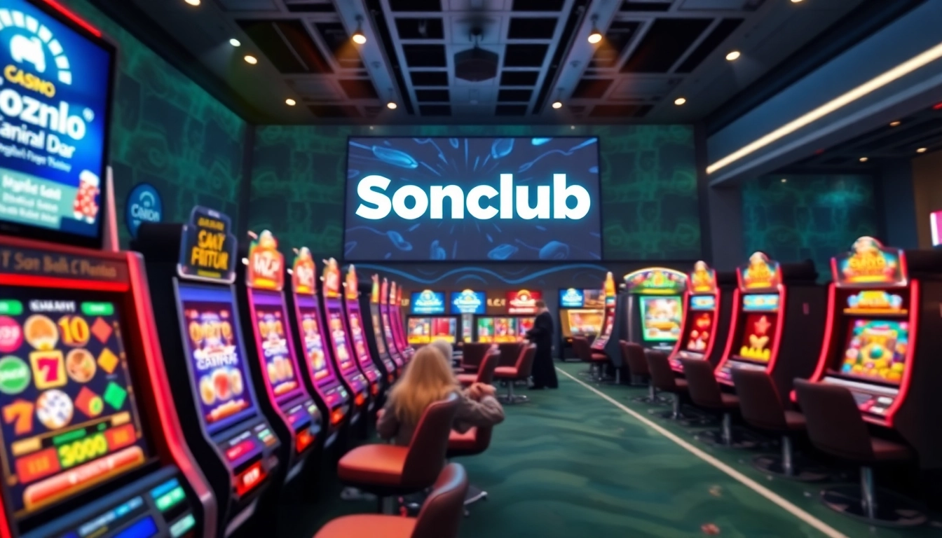 Exciting Sonclub online gaming interface with vibrant games and dynamic elements.