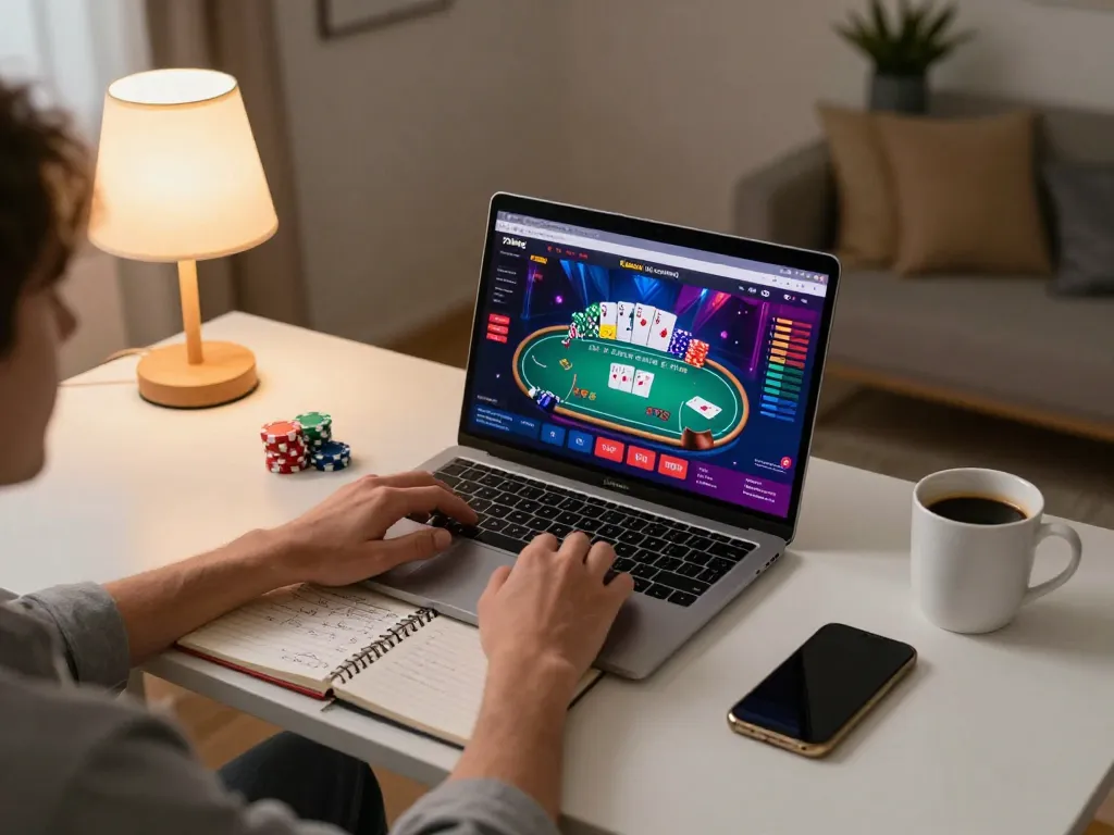 Player winning a hand at 79king casino while engaged in an online poker game