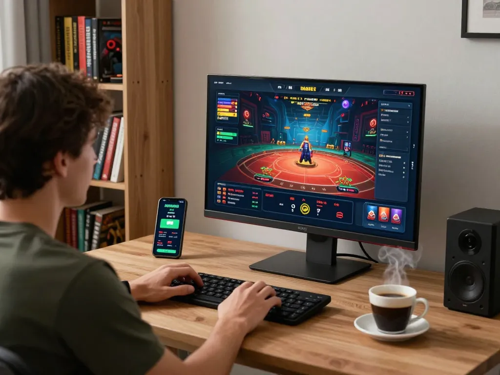 Engaging in online gambling at https://mm88.se.net/ with immersive gaming setup and strategy tools.