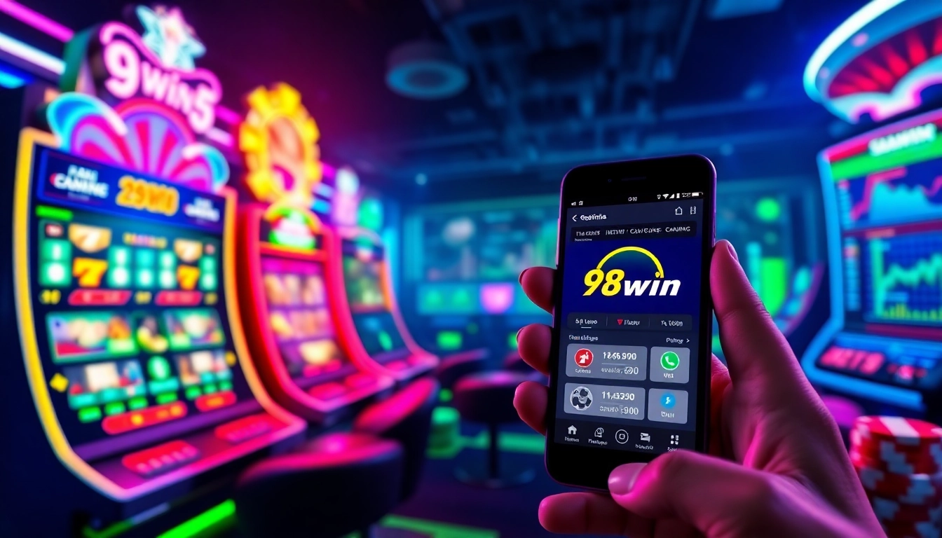 Exciting 98win online casino gaming scene showcasing vibrant colors and modern interface.
